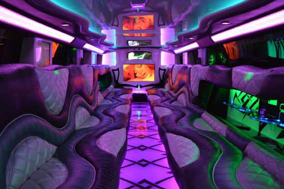 inside a hummer limousine
