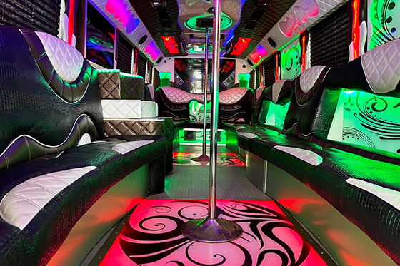 limo bus interior